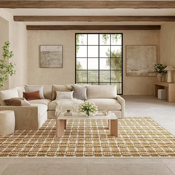 Nourison Home Nordic Multicolor 8' x 10' Area Rug - Easy Clean, Non Shedding, Bed Room, Living Room, Dining Room, Kitchen (8' x 10')