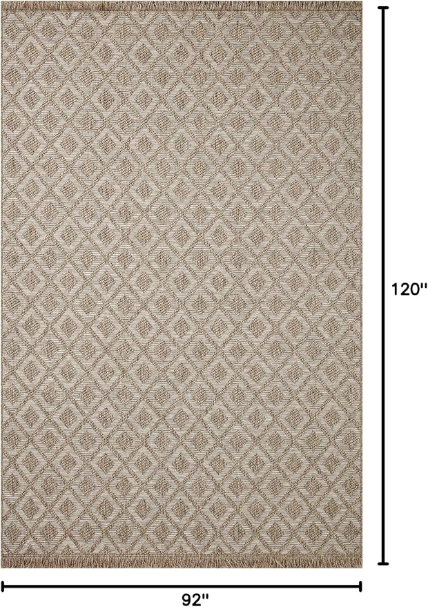 Loloi Dawn Collection Indoor/Outdoor DAW-07 Light Brown 7'-8" x 10' Area Rug