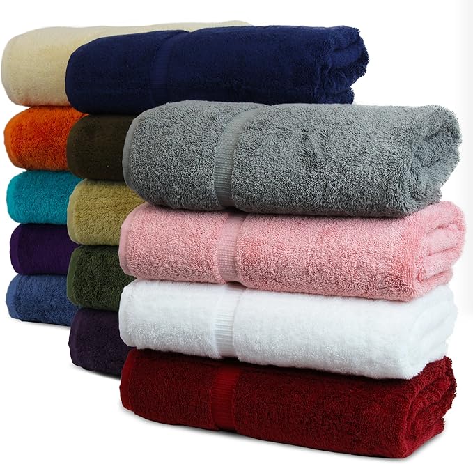 Luxury Hotel & Spa Quality, Quick Dry 100% Turkish Cotton 700 GSM, Eco Friendly Towel, for Bathroom, Gymand Kitchen Dobby Border Soft Hand Towel Set 16 X 30, Mix Color, Hand Towels - Set of 6