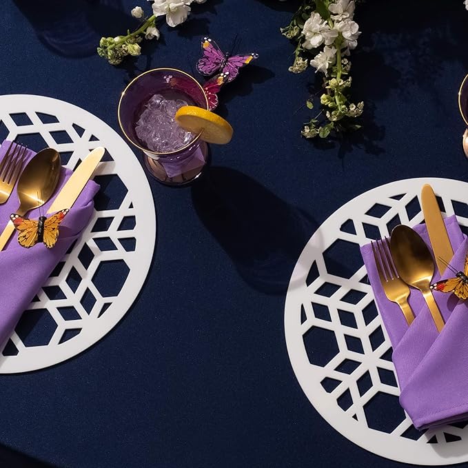 Gee Di Moda Rectangle Tablecloth - 60 x 102 Inch Navy Blue Table Cloth for 6 Foot Rectangle Tables - Heavy Duty Washable Fabric - for Holiday Party, Dinner, Weddings, Baby Shower & Events