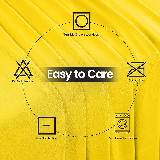 Utopia Kitchen 6FT Spandex Tablecloth [1 Pack, Yellow] 200 GSM Stretch, Fitted, Washable and Wrinkle Resistant Table Cloth Rectangle Cover for Trade Shows, Wedding, Parties [72Lx30Wx30H Inch]