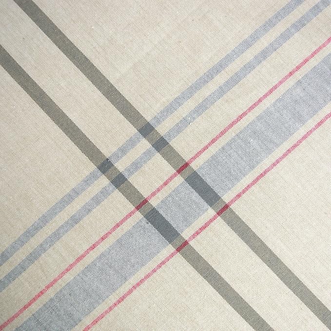 DII French Stripe Dining Table Collection Farmhouse Style Tablecloth, 70 Inches Round, Taupe/Gray