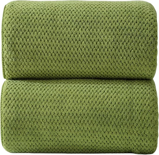 40x80 Inches Bath Sheets Towels for Adults Oversized Bath Towels Extra Large Luxury Super Soft Absorbent Quick Dry Microfiber (Sage Green, 2PCS)