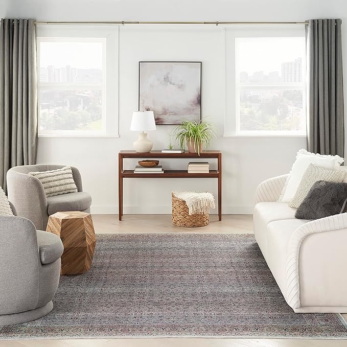 Nourison Home Brilliance Machine Washable Emerald 7'10" x 9'10" Area Rug - Easy Clean, Non Shedding, Bed Room, Living Room, Dining Room, Kitchen (8' x 10')