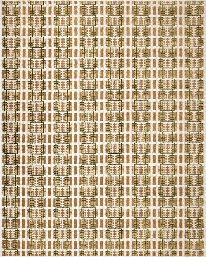 Nourison Home Nordic Multicolor 8' x 10' Area Rug - Easy Clean, Non Shedding, Bed Room, Living Room, Dining Room, Kitchen (8' x 10')
