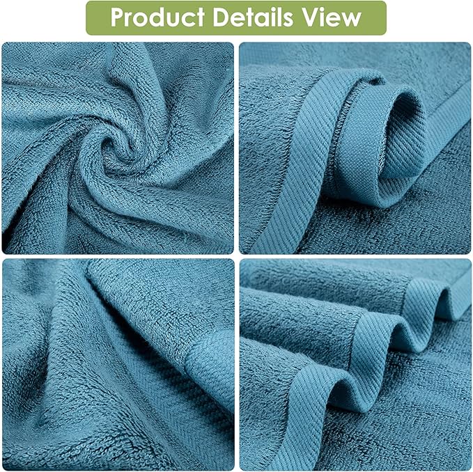 Large Bath Towels for Body, Sensitive, for Adult Kids Baby Luxury Hotel Spa Gym Super Soft Highly Absorbent Bathroom Towels 30" x 54",1 Pack Peacock Blue
