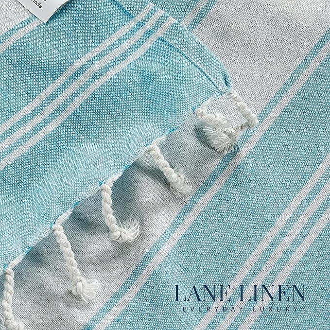 LANE LINEN Pool Towels, Turkish Beach Towels Oversized Set of 6, Pre-Washed, No Shrink, Quick Dry Travel Towel, Beach Towel for Women, Absorbent & Sand Free Towel, 39"x71" - Tropical Color