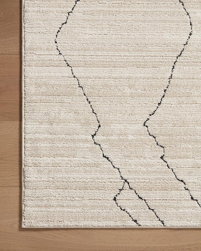 Loloi Darby Collection DAR-03 Sand/Charcoal 2'-7" x 8'-0" Runner Rug