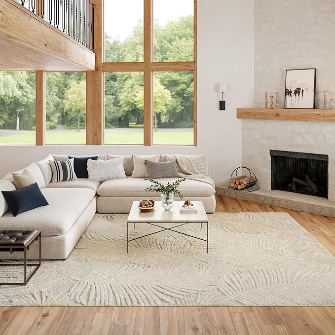 Nourison Home Suncoast Grey 7'10" x 9'10" Area Rug - Easy Clean, Non Shedding, Bed Room, Living Room, Dining Room, Kitchen (8' x 10')