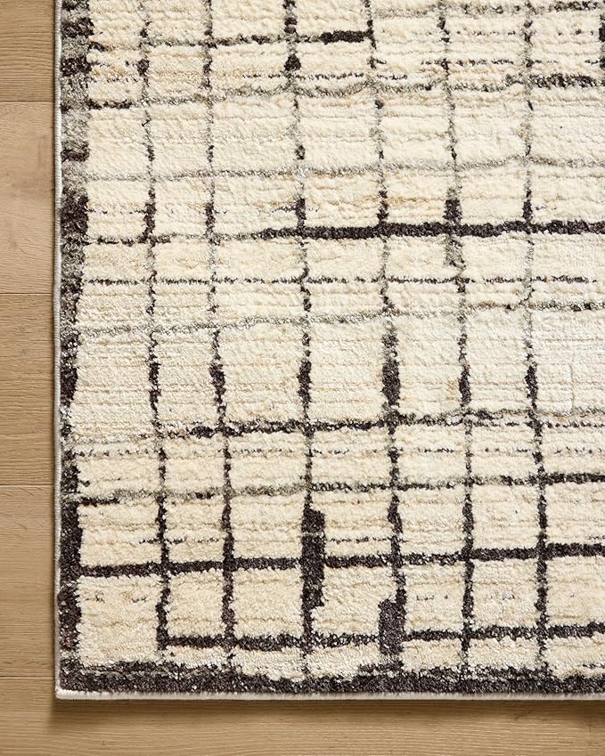 Loloi Jeremiah Brent Bleecker Collection BLE-01 Ivory/Charcoal 9'-2" x 13' Area Rug