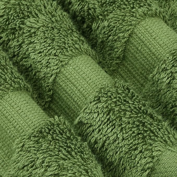 Chakir Turkish Linens 100% Cotton Premium Turkish Towels for Bathroom | 27'' x 54'' (4-Piece Bath Towels - Moss)