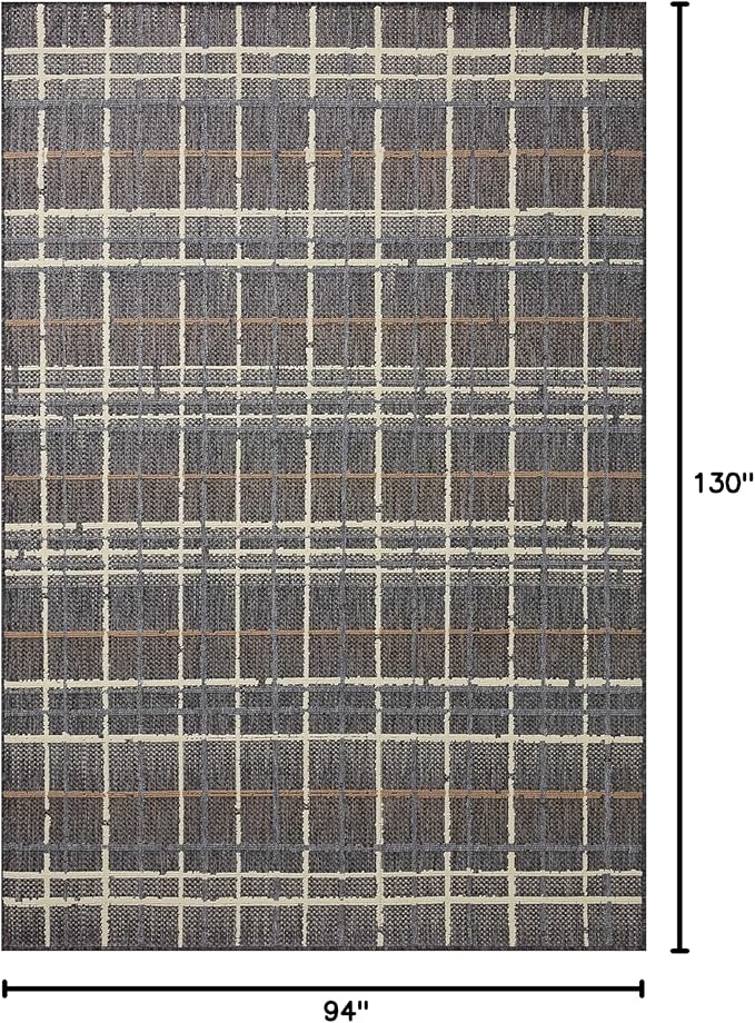 Loloi Rainier Collection RAI-11 Charcoal/Multi 7'-10" x 10'-10" Area Rug