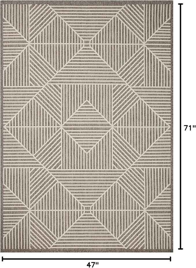 Loloi Rainier Collection RAI-03 Natural/Ivory 3'-11" x 5'-11" Accent Rug