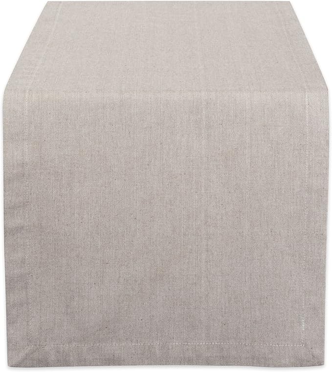 DII Chambray Kitchen, Tabletop Collection, Stone, 14x72 Table Runner