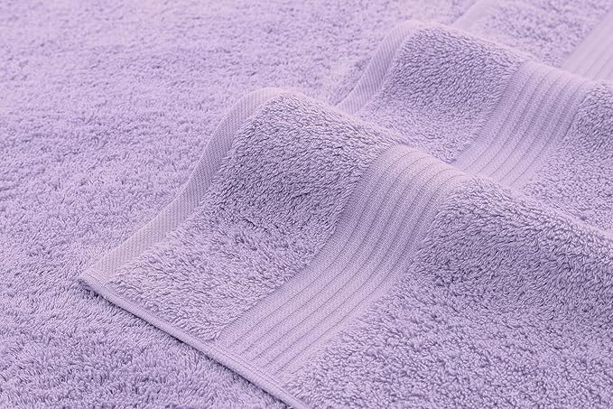 American Veteran Towel, 100% Cotton Turkish 6 Piece Towel Set, Luxury Towels Set of 6 for Bathroom Essentials, 2 Bath Towel 2 Hand Towel 2 Washcloth, Lilac