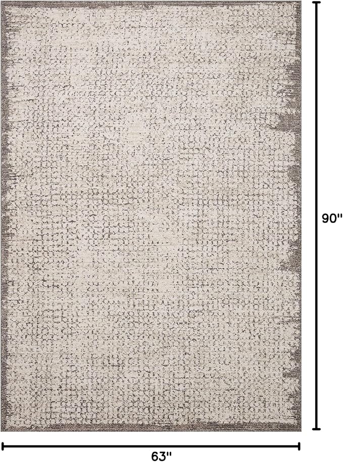 Loloi Darby Collection DAR-04 Ivory/Stone 5'-3" x 7'-6" Area Rug