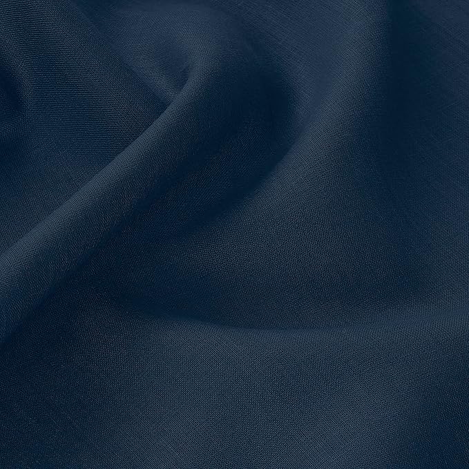 D'Moksha Homes Navy Blue Linen Tablecloth for Rectangle Tables 60 x 84 Inch - Classic Hemstitch 100% Pure Linen Navy Table Cloth - Machine Washable Dining Tablecloth for Christmas, Holiday, New Year