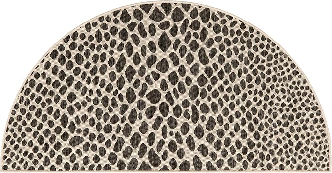 Jill Zarin Jill Zarin Outdoor Collection Area Rug - Cape Town (3' 1" x 6' 1" Hearth Black/Ivory)