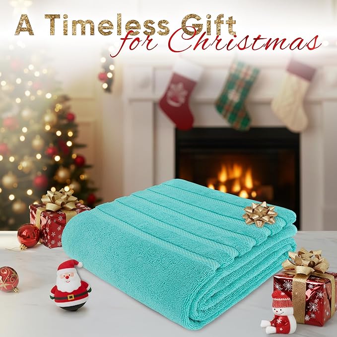 American Soft Linen 35x70 Jumbo Large Bath Towels, 600 GSM 100% Cotton Turkish Bath Sheet, Oversized Luxury Bath Towels for Bathroom Beach and Pool, Turquoise
