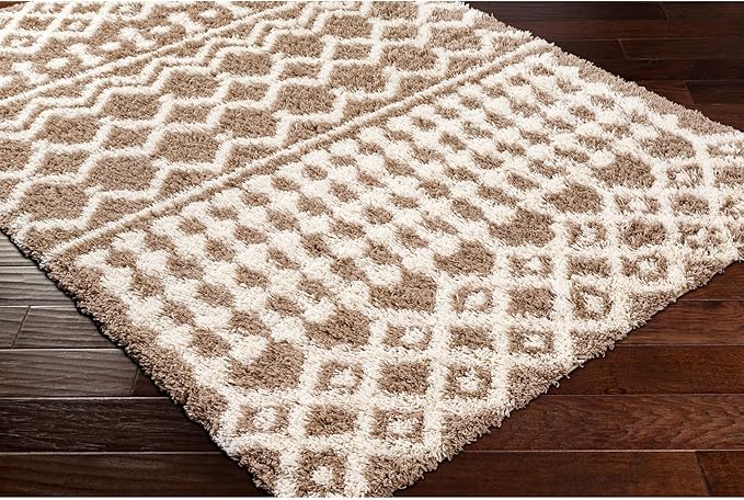 Livabliss Hapsburg Moroccan Shag Area Rug,7'10" x 10'3",Medium Brown