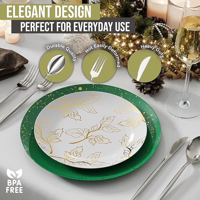 Trendables Disposable Silver Plastic Cutlery - 120 Pack Silverware Set With Spoons and Utensils