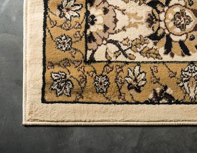 Unique Loom Espahan Collection Area Rug - Cape Cod (2' 7" x 10' Runner, Ivory/ Beige)