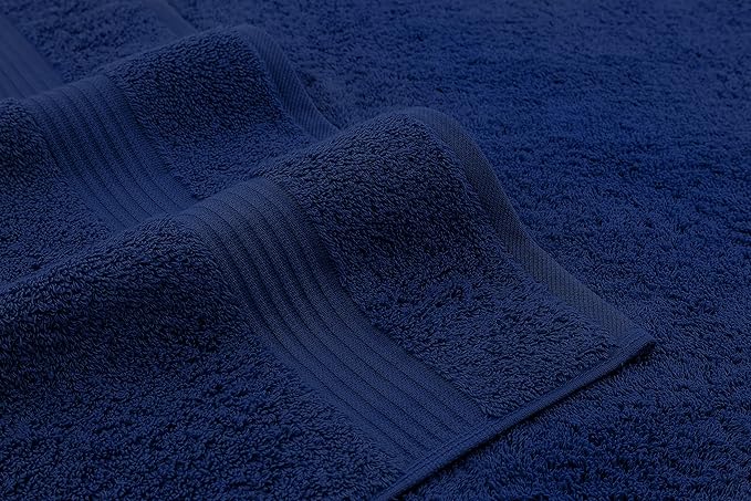 American Veteran Towel, Hand Towels for Bathroom Set of 4, 100% Cotton Turkish Hand Towel Sets, Soft Hand Face Towels, Navy Blue Hand Towels