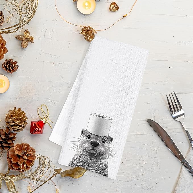 Otter Hand Towels for Bathroom, Sea Otter Bathroom Hand Towels, Otter Bathroom Decor, Sea Otter Gifts, Otter Gifts for Otter Lovers Women, 16x24 Inch