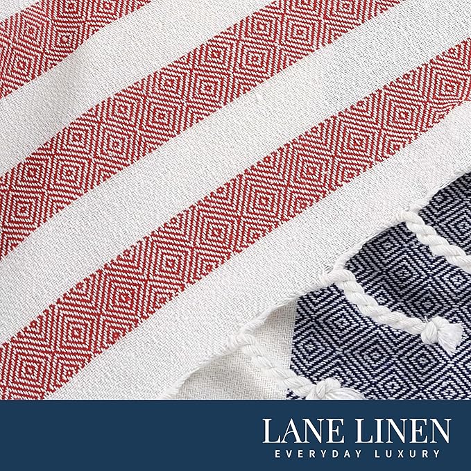 LANE LINEN Extra Large Beach Towel, 2 Pack Beach Towels Oversized, Pre-Washed, Quick Dry Pool Towels, Stylish Light Beach Towel for Women, Absorbent Sand Free Towel, 39"x71" - Old Glory Pink