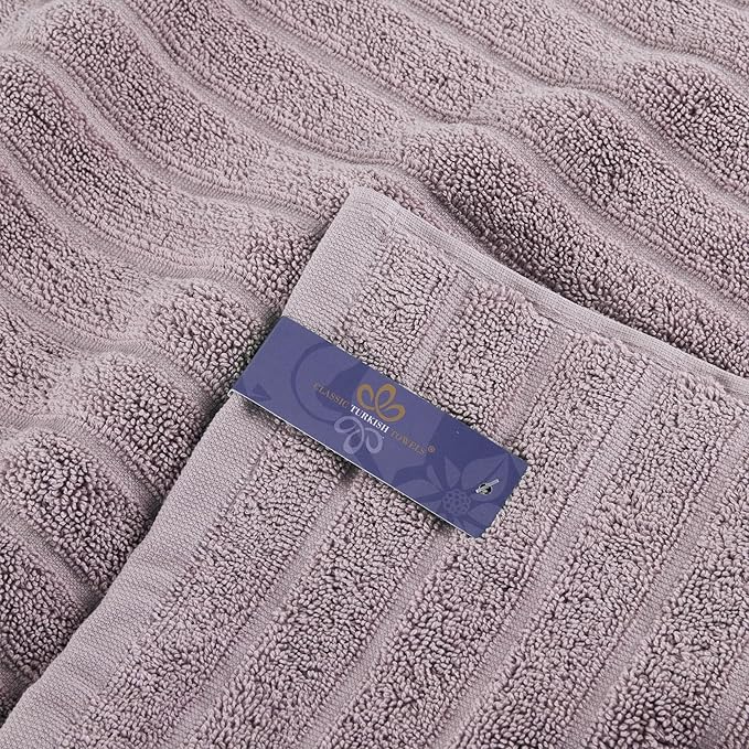 Classic Turkish Towels CTT - Luxury 3 Piece Jumbo Bath Sheets, 100% Turkish Cotton, Absorbent & Ultra Comfy Bath Towel Sheets for Hotels & Spa | 40"x65" (Mauve)