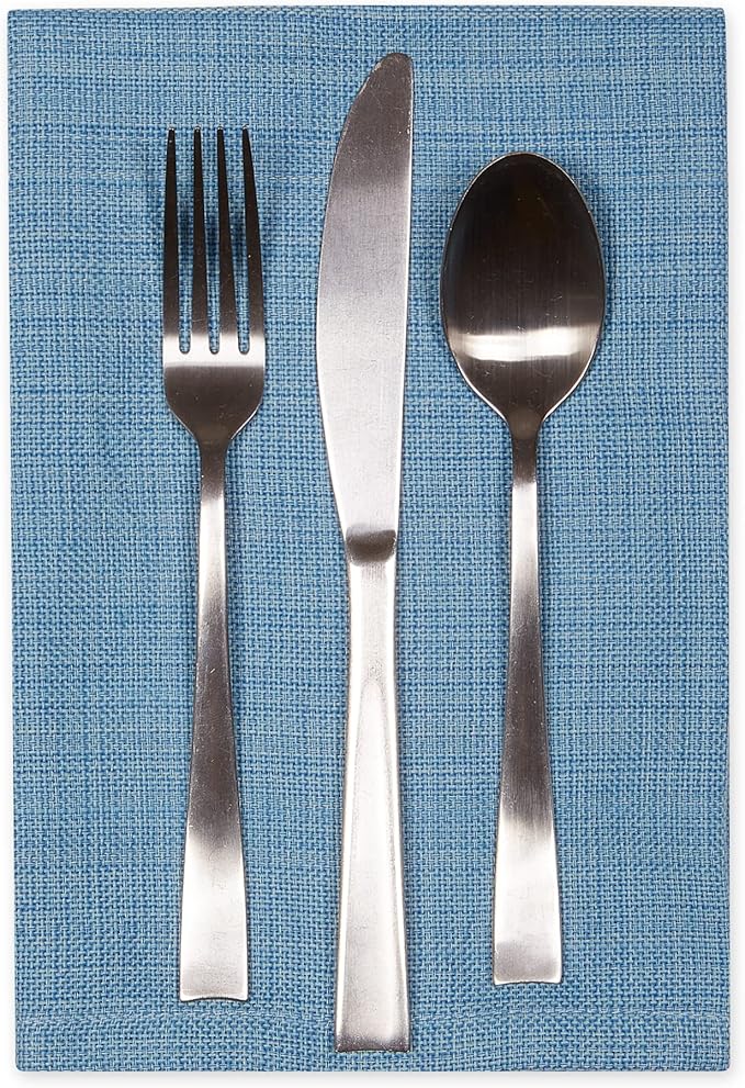 DII Variegated Tabletop Collection, Napkin Set, 20x20, Light Blue, 6 Piece