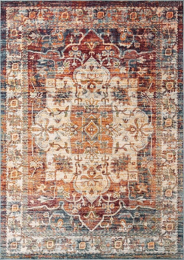 Unique Loom Isabella Collection Area Rug - Adjani (10'x 14' 1" Rectangle, Multi/ Beige)