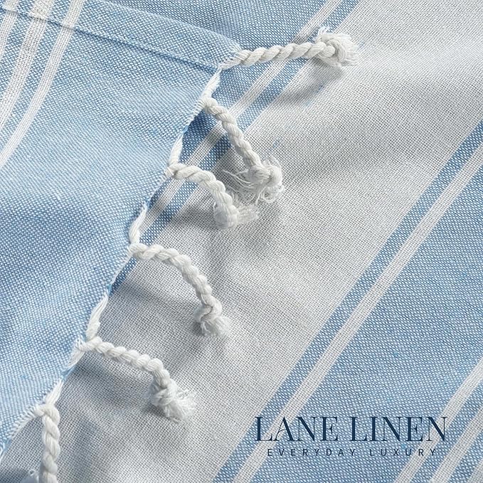LANE LINEN Beach Towels for Women, 2 Pack Large Beach Towels Oversized, Pre-Washed, No-Shrink Sand Free Beach Towels, Quick Dry, Lightweight Travel Towel,Soft Beach Bath Towel, 39"x71" - Sky Blue