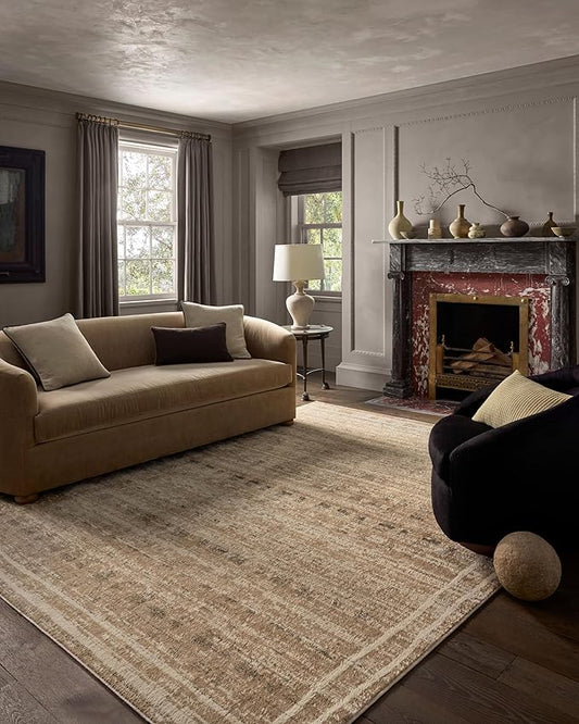 Loloi Jeremiah Brent Bleecker Collection BLE-07 Khaki/Natural 9'-2" x 13' Area Rug