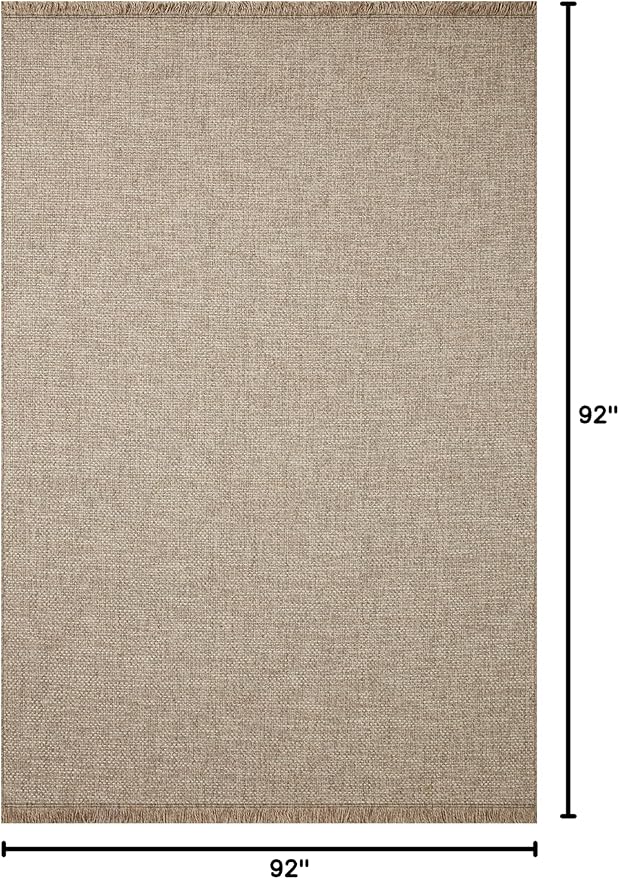 Loloi Dawn Collection Indoor/Outdoor DAW-04 Coffee 7'-8" x 7'-8" Round Area Rug