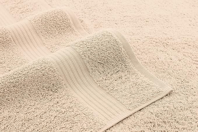 American Veteran Towel, Hand Towels for Bathroom Set of 4, 100% Cotton Turkish Hand Towel Sets, Soft Hand Face Towels, Beige Hand Towels