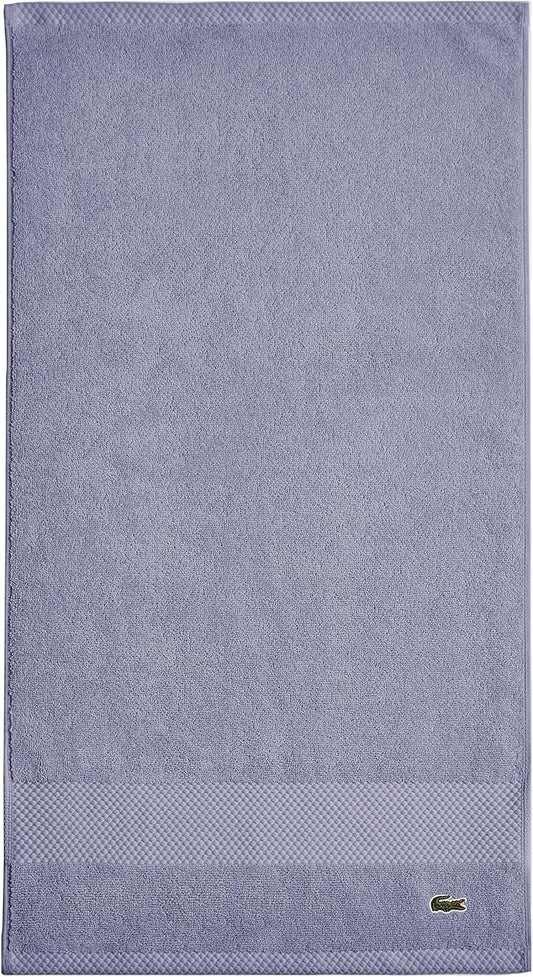 Lacoste Heritage 100% Supima Cotton Hand Towel, Light Denim, 16" x 30" – Highly Absorbent & Quick Drying, Premium Super Soft Bath Towel, Bathroom Essential, Gift for All Occasions, Machine Washable