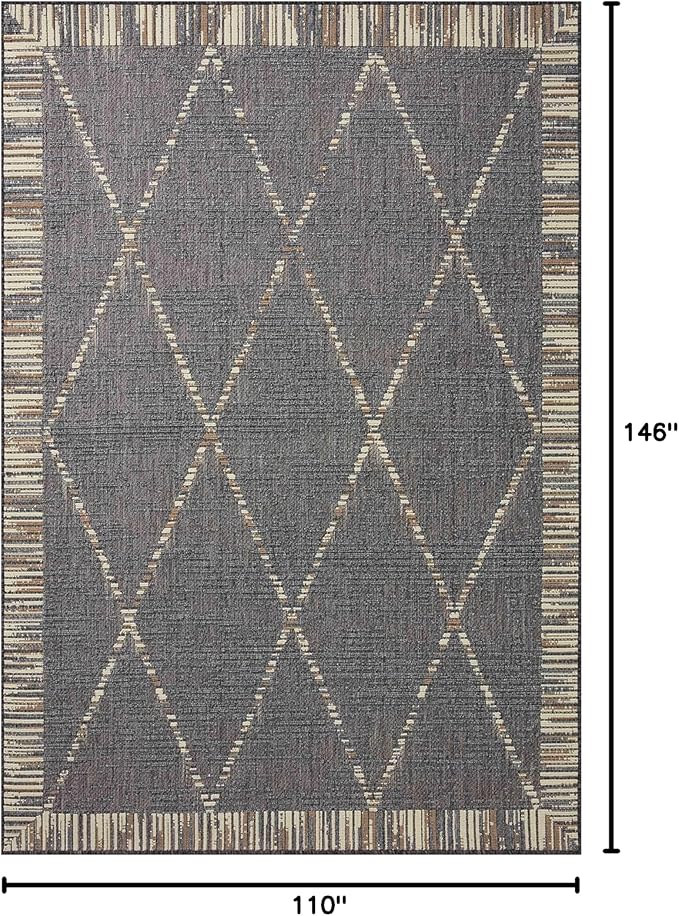 Loloi Rainier Collection RAI-09 Slate/Multi 9'-2" x 12'-2" Area Rug