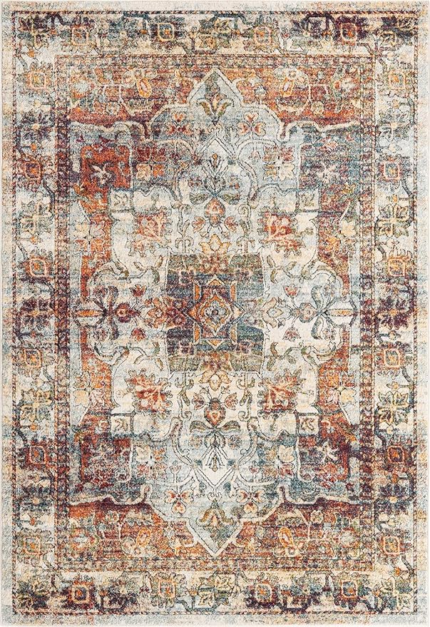 Unique Loom Isabella Collection Area Rug - Adjani (6' x 9' Rectangle, Ivory/ Beige)