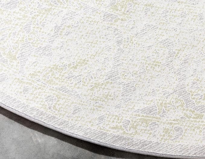 Unique Loom Traditional Classic Intricate Design Distressed Vintage Detail, Area Rug, 6' 0" x 6' 0", Light Green/Gray