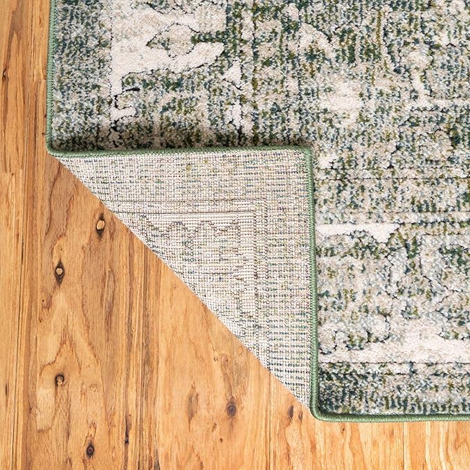 Unique Loom Isabella Collection Area Rug - Adjani (3' 3" x 5' 3" Rectangle, Green/ Ivory)