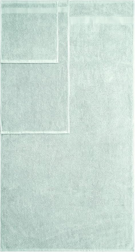 American Veteran Towel, 6 Piece Towel Set for Bathroom, 100% Cotton Turkish Bathroom Towels, 2 Bath Towels 2 Hand Towels 2 Washcloths, Mint