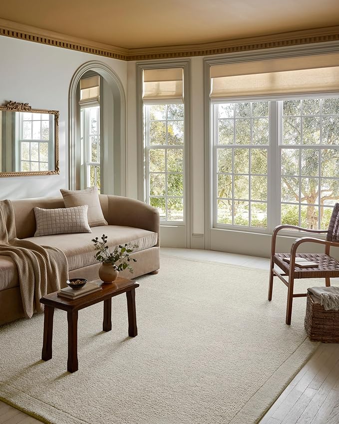 Loloi Magnolia Home by Joanna Gaines Henley Collection HNY-01 Ivory/Silver 2'-6" x 9'-6" Runner Rug