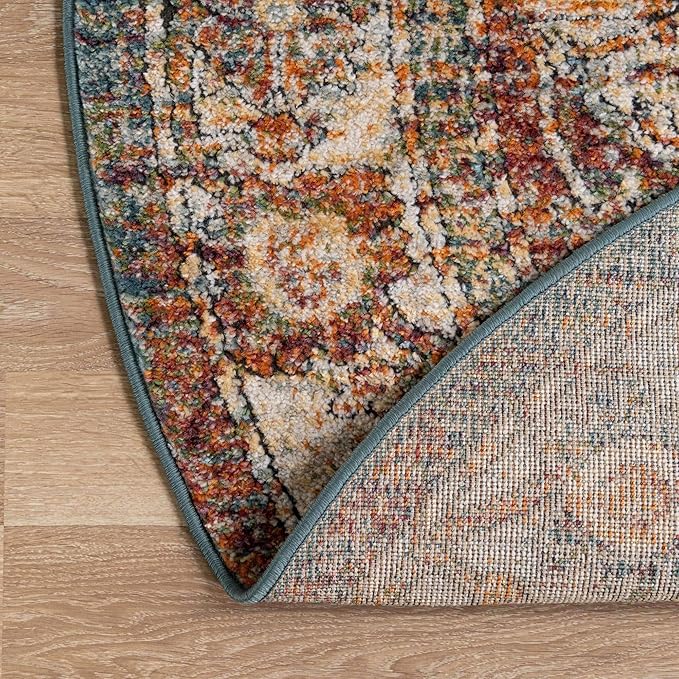Unique Loom Isabella Collection Area Rug - Adjani (7' 10" Round, Multi/ Beige)