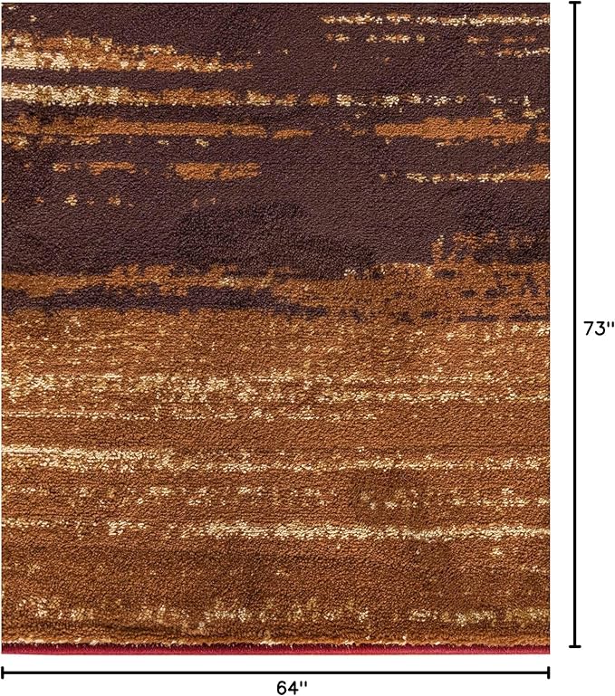 Unique Loom Barista Collection Area Rug - Mundo Nova (5' 4" Square, Beige/Blue)