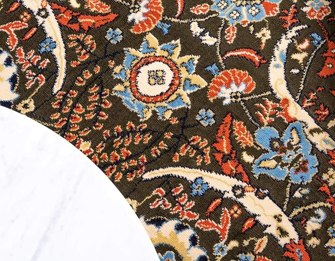 Unique Loom Espahan Collection Area Rug - Cape Cod (9' 10" x 13' 1" Rectangle, Green/ Black)