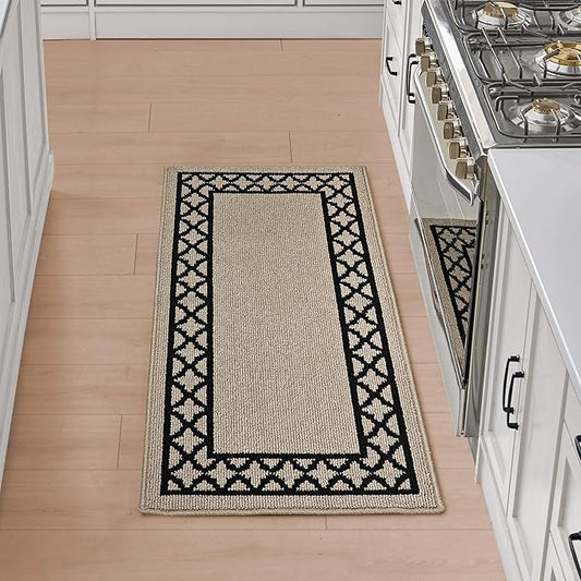 Nautica – Runner Rug | Indoor Runners for Hallways and Entry Rugs| Non-Slip and Non-Skid Entry and Kitchen Door Mat| Machine Washable Entryway Carpet Rugs |2'2" x 6'| Trellis Natural Twist