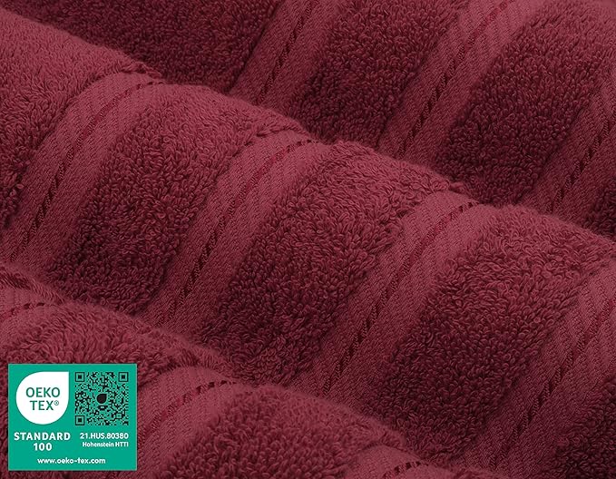 American Soft Linen 35x70 Jumbo Large Bath Towels, 600 GSM 100% Cotton Turkish Bath Sheet, Oversized Luxury Bath Towels for Bathroom Beach and Pool, Bordeaux