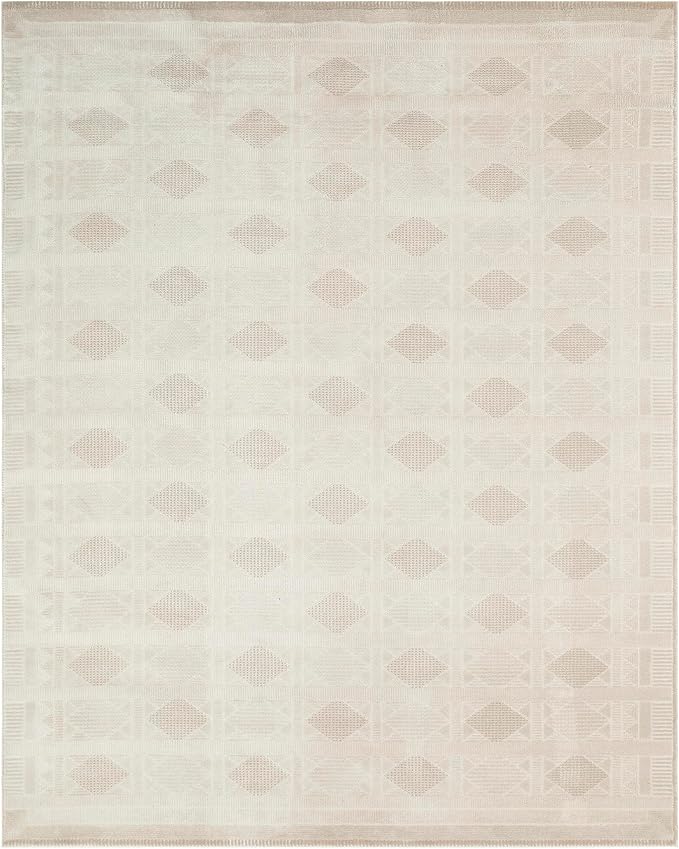 Nourison Nordic Ivory Beige 8' x 10' Scandinavian Area Rug - Easy Cleaning, Non Shedding, Bed Room, Living Room, Dining Room, Kitchen (8' x 10')