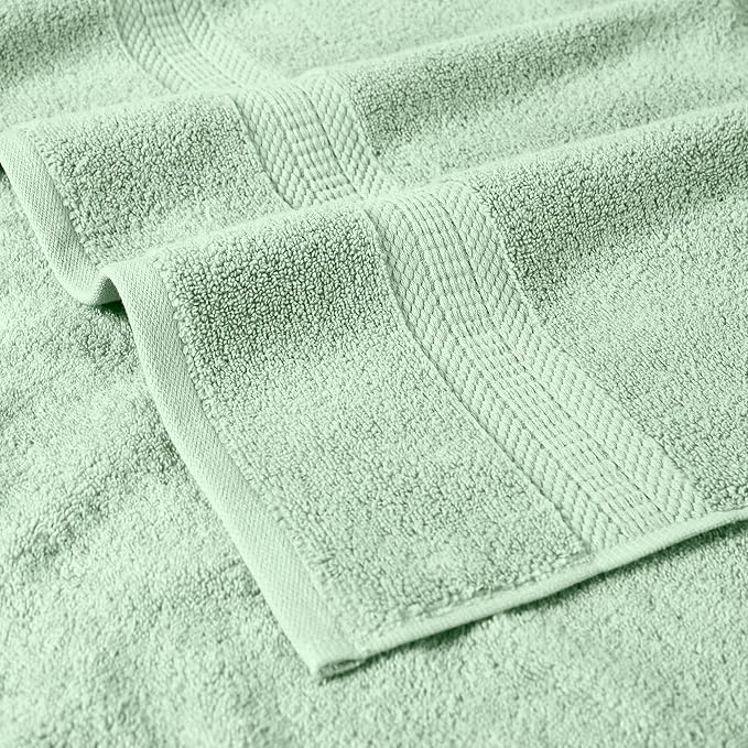 Modern Threads 6-Piece Rayon from Bamboo & Cotton Blend Towel Set - Ultra Soft & Absorbent, Seafoam